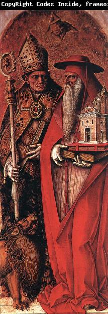 CRIVELLI, Carlo St Jerome and St Augustine dsfg